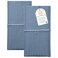 FEATHER & Feather Stitch 100 Cotton King Pillow Covers Set of 2 500TC Envelope Closure Pillowcases Soft Luxury Damask Stripe Sateen Weave Pillow Case for Sleeping 20x40 Inches Blue Stripe
