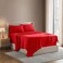 Nestl Queen Bed Sheet Set Red Instantly Soft Microfiber No Breakin Wash 4Piece Deep Pocket Sheets Pillowcases Stays Put All Night