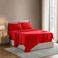 Nestl Queen Bed Sheet Set Red Instantly Soft Microfiber No Breakin Wash 4Piece Deep Pocket Sheets Pillowcases Stays Put All Night