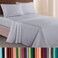 Elegant Comfort Luxurious 1500 Premium Hotel Quality Microfiber Three Line Embroidered Softest 4Piece Bed Sheet Set Wrinkle and Fade Resistant California King SilverLight Grey