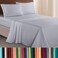 Elegant Comfort Luxurious 1500 Premium Hotel Quality Microfiber Three Line Embroidered Softest 4Piece Bed Sheet Set Wrinkle and Fade Resistant California King SilverLight Grey