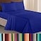 Elegant Comfort Luxurious 1500 Premium Hotel Quality Microfiber Three Line Embroidered Softest 4Piece Bed Sheet Set Wrinkle and Fade Resistant Full Royal Blue