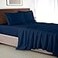 Elegant Comfort Luxury 4Piece Bed Sheet Set Luxury Bedding 1500 Premium Hotel Quality Microfiber Wrinkle Resistant Cool Breathable Easy Elastic Fitted Queen Navy Blue