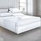 Cottingon Top Split King Sheets Set for Adjustable Bed 4 Piece Sleep Number Bed Sheets 100 Egyptian Cotton 16 Inch Deep 34 Split King White Solid