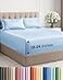 CGK Unlimited Extra Deep Queen Sheet Set 4 Piece Breathable Cooling Bed Sheets Easily Fits 18 to 24 inch Mattress Ultra Soft Wrinkle Fade Free w Extra Deep Pockets Hotel Luxury Bedding Light Blue