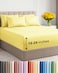 CGK Unlimited Extra Deep Queen Sheet Set 6 Piece Breathable and Cooling Sheets Hotel Luxury Bedding for Women Men Kids Teens Easy Secure Fit Soft Wrinkle Free and Comfy Extra Deep Pockets Yellow
