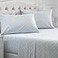 Mellanni California King Sheets Set 4 PC Iconic Collection Bedding Hotel Luxury Extra Soft Cooling Bed Sheets Wrinkle Fade Stain Resistant Cal King Laced Sky Blue
