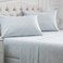 Mellanni California King Sheets Set 4 PC Iconic Collection Bedding Hotel Luxury Extra Soft Cooling Bed Sheets Wrinkle Fade Stain Resistant Cal King Laced Sky Blue