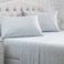 Mellanni California King Sheets Set 4 PC Iconic Collection Bedding Hotel Luxury Extra Soft Cooling Bed Sheets Wrinkle Fade Stain Resistant Cal King Laced Sky Blue