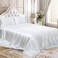 Homiest 3pcs Satin Sheets Set Luxury Silky Satin Bedding Set with Deep Pocket 1 Fitted Sheet 1 Flat Sheet 1 Pillowcase Twin Size White