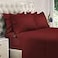 DREAMCARE Queen Sheet Set 6 pcs Breathable Cooling Bed Sheets up to 15 Deep Pocket Queen Sheets Set with Side Pockets Extra Soft 100 Brushed Hypoallergenic Hotel Luxury Bedding Burgundy