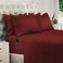 DREAMCARE Queen Sheet Set 6 pcs Breathable Cooling Bed Sheets up to 15 Deep Pocket Queen Sheets Set with Side Pockets Extra Soft 100 Brushed Hypoallergenic Hotel Luxury Bedding Burgundy