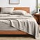Bare Home Twin XL Sheet Set Luxury 1800 UltraSoft Stonewashed Microfiber Brushed Deep Pockets Easy Fit Breathable Bedding Sheet Sets Pillowcases Twin XL Fog