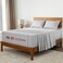 Mellanni Extra Deep Queen Sheets 4 PC Iconic Collection Bedding Hotel Luxury Ultra Soft Cooling Bed Sheets Wrinkle Fade Stain Resistant Queen Light Gray