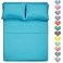 Best Season 400 Thread Count Cotton Full Size Sheet Set Turquoise Color 4 Piece 100 Cotton Bed Sheets Sets with Envelope Pillow Cases Deep Pocket fit Upto 16
