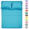 Best Season 400 Thread Count Cotton Full Size Sheet Set Turquoise Color 4 Piece 100 Cotton Bed Sheets Sets with Envelope Pillow Cases Deep Pocket fit Upto 16