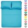 Best Season 400 Thread Count Cotton Full Size Sheet Set Turquoise Color 4 Piece 100 Cotton Bed Sheets Sets with Envelope Pillow Cases Deep Pocket fit Upto 16