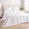 Rajlinen 100 Cotton King Sheets Set Cooling Breathable Bed Sheets 16 Inch Deep Pocket Fitted Sheet with AllAround Elastic Soft Durable Bedding Set White Solid