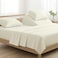 NON Sticky cotton 4 Piece Top Split King Sheets Sets for Adjustable Bed 100 Egyptian Cotton Bed Sheets 34 Flex Head Fitted Sheet Fits 18 Deep Mattress 78 x 80 Ivory Solid