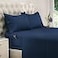DREAMCARE Queen Sheet Set 4 pcs Breathable Cooling Sheets up to 15 Deep Pocket Queen Sheets Set with Side Pockets Extra Soft 100 Brushed Hypoallergenic Hotel Luxury Bedding Navy Blue