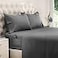 DREAMCARE Queen Sheet Set 4 pcs Breathable Cooling Sheets up to 15 Deep Pocket Queen Sheets Set with Side Pockets Extra Soft 100 Brushed Hypoallergenic Hotel Luxury Bedding Dark Gray