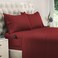 DREAMCARE Full Size Sheets Cooling Sheets 4pcs Set up to 15 Deep Pocket Full Sheet Set Sheets Full Size Bed Soft Long Lasting 100 Fine Brushed Polyester with Side Pocket Burgundy