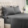 DREAMCARE King Size Sheets Set 4 pcs Breathable Cooling Sheets up to 21 Extra Deep Pocket King Sheet Set with Side Pockets Extra Soft 100 Brushed Hypoallergenic Hotel Luxury Bedding Dark Gray