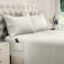 DREAMCARE Twin XL Sheet Sets 3 pcs Breathable Cooling Bed Sheets up to 21 Extra Deep Pocket Twin XL Sheets Set with Side Pockets Extra Soft 100 Brushed Hypoallergenic Hotel Luxury Ivory