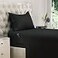 DREAMCARE Twin XL Sheet Sets 3 pcs Breathable Cooling Bed Sheets up to 21 Extra Deep Pocket Twin XL Sheets Set with Side Pockets Extra Soft 100 Brushed Hypoallergenic Hotel Luxury Black