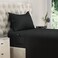DREAMCARE Twin XL Sheet Sets 3 pcs Breathable Cooling Bed Sheets up to 21 Extra Deep Pocket Twin XL Sheets Set with Side Pockets Extra Soft 100 Brushed Hypoallergenic Hotel Luxury Black