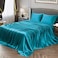 Vonty Satin Sheets Twin Silky Soft Satin Bed Sheets Teal Sheet Set 1 Deep Pocket Fitted Sheet 1 Flat Sheet 1 Pillowcases