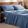 Bare Home Flannel Sheet Set 100 Cotton Velvety Soft Heavyweight Double Brushed Flannel Deep Pocket 4 piecesKing Coronet Blue