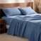 Bare Home Flannel Sheet Set 100 Cotton Velvety Soft Heavyweight Double Brushed Flannel Deep Pocket 4 piecesKing Coronet Blue