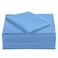 ELINEN Queen Size Percale Bed Sheets 200 Thread Count Cotton Polyester Blend Sheet SetWrinkle FreeBreathableCrisp Refreshing Feeling 60 Cotton 40 Polyester Cotton Rich Sheets 4 PCBlueQueen
