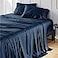 Bedsure California King Sheet Sets Cooling Sheets for Hot Sleepers Rayon Derived from Bamboo PureWoven Breathable Soft Deep Pocket Up to 16 Inches Hotel Luxury Silky Bedding Navy
