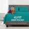 DeaLuxe California King Sheet Sets Deep Pocket California King Sheet Set 4Pieces 21 Cal King Sheets Deep Pocket Fitted Oversize Flat Sheet 2 Zipper Closure Pillowcases Cal King Bed Sheets Teal