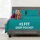 DeaLuxe California King Sheet Sets Deep Pocket California King Sheet Set 4Pieces 21 Cal King Sheets Deep Pocket Fitted Oversize Flat Sheet 2 Zipper Closure Pillowcases Cal King Bed Sheets Teal