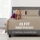 DeaLuxe Twin XL Sheets Deep Pockets 21 Twin XL Deep Pocket Sheets 3 Piece Set Oversize Flat Sheet Fitted Sheet and 1 Zipperede Pillowcase 1823 Pillow Top Mattress Extra Long Twin Sheets Taupe