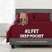 DeaLuxe Deep Pocket Queen Sheet Sets 21 Inch Extra Deep Pocket 4 Piece Bedding Sheets Pillowcases with Oversize Flat Sheet Burgundy Pomegranate