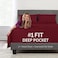 DeaLuxe Deep Pocket Queen Sheet Sets 21 Inch Extra Deep Pocket 4 Piece Bedding Sheets Pillowcases with Oversize Flat Sheet Burgundy Pomegranate