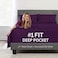 DeaLuxe Deep Pocket Queen Sheet Sets 21 Inch Extra Deep Pocket 4 Piece Bedding Sheets Pillowcases with Oversize Flat Sheet Purple
