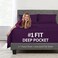 DeaLuxe Deep Pocket Queen Sheet Sets 21 Inch Extra Deep Pocket 4 Piece Bedding Sheets Pillowcases with Oversize Flat Sheet Purple