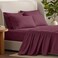 Bare Home Hotel Luxury Queen Sheet Set Extra Soft 6 Piece Set Deep Pockets Easy Fit Cooling Breathable Wrinkle Fade Stain Resistant Includes 4 Pillowcases Queen Burgundy