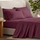 Bare Home Hotel Luxury Queen Sheet Set Extra Soft 6 Piece Set Deep Pockets Easy Fit Cooling Breathable Wrinkle Fade Stain Resistant Includes 4 Pillowcases Queen Burgundy