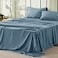 Bedsure Queen Sheet Set 4 Pieces Soft Queen Size Sheets Breathable Cooling Hotel Luxury Easy Care Polyester Microfiber Bedding for Kids Women Men Mineral Blue