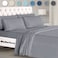 MUELLER HOME Mueller UltraTemp 6 PC Queen Sheet Set UltraSoft Luxury Series Cooling Breathable Hotel Luxury Bed Sheets Deep Pocket WrinkleFree OekoTEX Light Gray