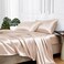 MR&HM MRHM Satin Bed Sheets Twin XL Size Sheets Set 3 Pcs Silky Bedding Set with 15 Inches Deep Pocket for Mattress Twin XL Champagne