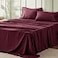 Bedsure California King Sheet Sets 4 Pieces Soft Cal King Sheets Breathable Cooling Hotel Luxury Easy Care Polyester Microfiber Bedding for Kids Women Men Red