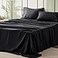 Bedsure Twin XL Sheets Dorm Bedding 3 Pieces Soft Extra Long Twin Sheets Breathable Cooling Bed Sheets Set Oeko Tex Easy Care Microfiber for Women Men Boys Girls Black