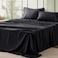 Bedsure Twin XL Sheets Dorm Bedding 3 Pieces Soft Extra Long Twin Sheets Breathable Cooling Bed Sheets Set Oeko Tex Easy Care Microfiber for Women Men Boys Girls Black